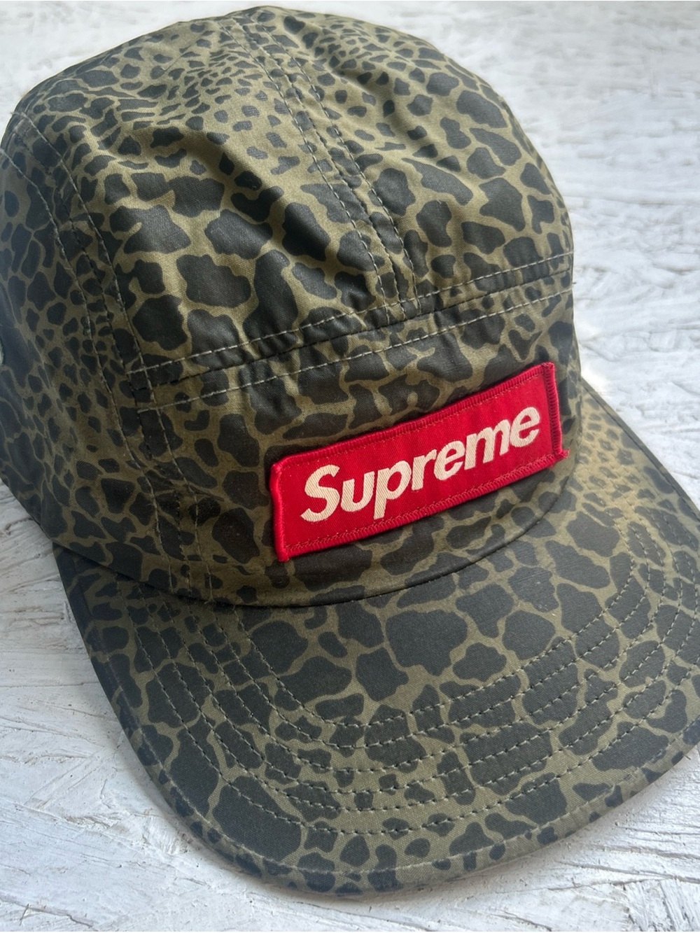 Supreme Spring/Summer 2013 Black Olive Green Leopard/ Giraffe Interior Camp Cap